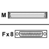 8-port DTE DB-25F Fan-out Cable