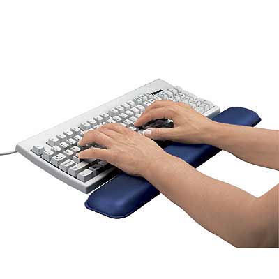 Fellowes 98737 Gel Wrist Rest -- Sapphire