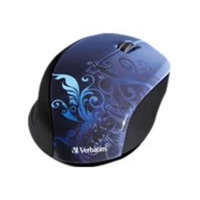 Verbatim 97785 Wireless Optical Design Mouse Mouse optical wireless 2.4 GHz USB wireless receiver blue