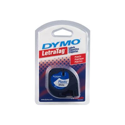 Dymo 91331 LetraTAG Tape plastic black on pearl white Roll 0.47 in x 13.1 ft 1 roll s for LetraTag