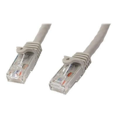 StarTech.com N6PATCH5GR 5ft Cat6 Patch Cable with Snagless RJ45 Connectors Gray Cat6 Ethernet Patch Cable 5ft UTP Cat6 Patch Cord