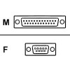 10 ft. Standard Null Modem Cable DB9 Female to DB25 Male