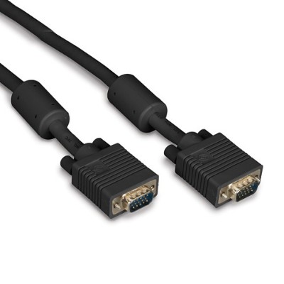 Black Box EVNPS06B 0050 MM VGA Video Cables with Ferrite Core VGA cable HD 15 M to HD 15 M 50 ft molded plenum black