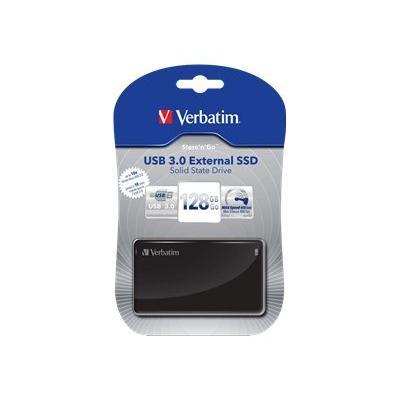 Verbatim 47622 Store 'n' Go External SSD - Solid state drive - 128 GB - external (portable) - USB 3.0 - sleek black Verbatim 47622 Store 'n' Go External SSD - Solid state drive - 128 GB - external (portable) - USB 3.0 - sleek black