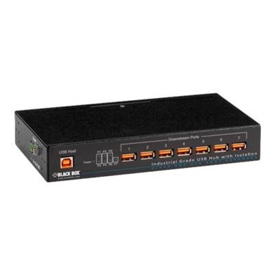 Black Box ICI208A Industrial Grade USB Hub Hub 7 x USB 2.0 desktop DIN rail mountable