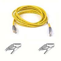 Belkin - Crossover cable - RJ-45 (M) - RJ-45 (M) - 14 ft - UTP - CAT 5 - snagless  booted - gray