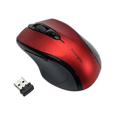 Kensington K72422AM Pro Fit Mid Size Mouse optical wireless 2.4 GHz USB wireless receiver ruby red