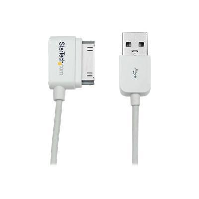 StarTech.com USB2ADC50CMR 20in Right Angle Apple 30 pin Dock to USB Cable iPhone iPad Charging data cable USB M to Apple Dock M 1.6 ft shielded