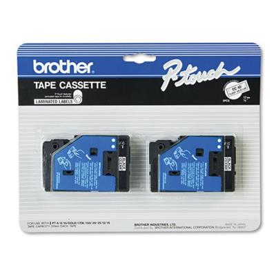 Brother TC10 2pk 1 2 Black on Clear