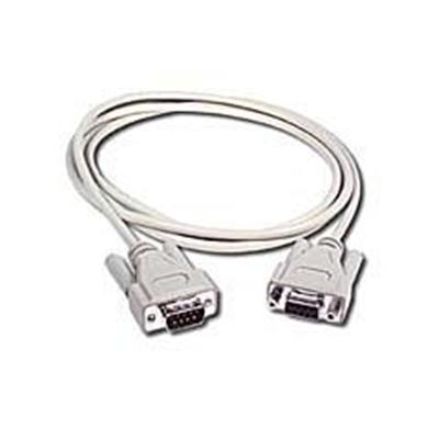 Cables To Go 02713 Serial extension cable DB 9 M to DB 9 F 15 ft molded thumbscrews beige