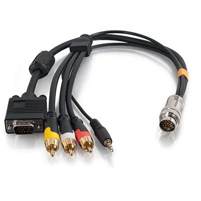 Cables To Go 60019 RapidRun Multi-Format HD15 + 3.5mm + RCA Audio/Video Flying Lead - Video / audio cable - VGA / composite video / audio - HD-15 stereo mini j Cables To Go 60019 RapidRun Multi-Format HD15 + 3.5mm + RCA Audio/Video Flying Lead - Video / audio cable - VGA / composite video / audio - HD-15 stereo mini j