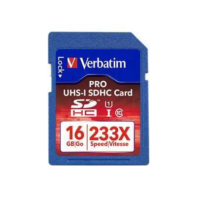 Verbatim 44031 HD Video - Flash memory card - 16 GB - Class 6 - 66x/133x - SDHC - for P/N: 97705 97706 97709 Verbatim 44031 HD Video - Flash memory card - 16 GB - Class 6 - 66x/133x - SDHC - for P/N: 97705 97706 97709