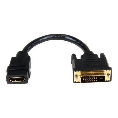 StarTech.com HDDVIFM8IN 8in HDMI to DVI D Video Cable Adapter HDMI Female to DVI Male HDMI to DVI Dongle Adapter Cable