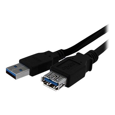 StarTech.com USB3SEXT1MBK 1m Black SuperSpeed USB 3.0 Extension Cable A to A M F USB extension cable USB Type A M to USB Type A F USB 3.0 3.3 ft