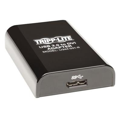 TrippLite U344-001-R USB 3.0 to DVI or VGA Adapter 2048 x 1152 60Hz Video Resolution TrippLite U344-001-R USB 3.0 to DVI or VGA Adapter 2048 x 1152 60Hz Video Resolution