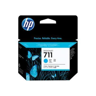 HP Inc. CZ134A 711 3 pack 29 ml cyan original ink cartridge for DesignJet T120 ePrinter T520 ePrinter