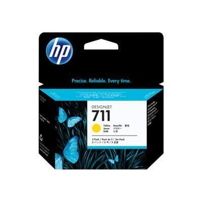 HP Inc. CZ136A 711 3 pack 29 ml yellow original ink cartridge for DesignJet T120 ePrinter T520 ePrinter