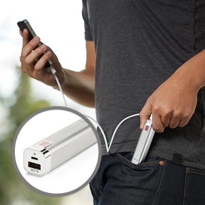 Pny P-b-2600-1-s01-rb Powerpack 2600 Mah For Iphone & Smartphones - 1 Amp - Brushed Aluminum - Provides 1 Extra Charge