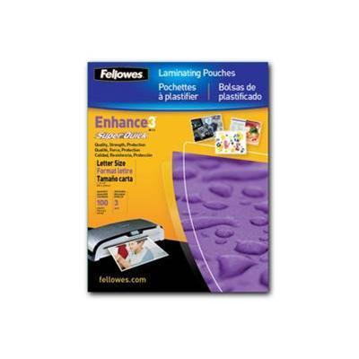 Fellowes 5245801 Laminating Pouches Glossy SuperQuick 3 mil 100 pack glossy clear 9 in x 11.5 in lamination pouches