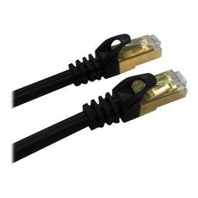 QVS CC716 25 Patch cable RJ 45 M to RJ 45 M 25 ft screened shielded twisted pair SSTP CAT 7 molded snagless stranded black