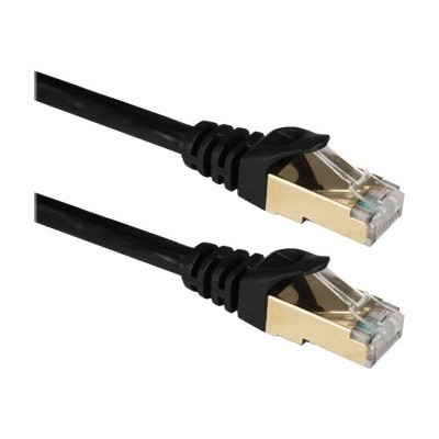 QVS CC716 100 Patch cable RJ 45 M to RJ 45 M 100 ft screened shielded twisted pair SSTP CAT 7 molded snagless stranded black