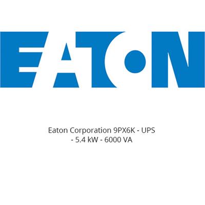Eaton Corporation 9PX6K 9PX6K UPS AC 200 208 220 230 240 V 5.4 kW 6000 VA Ethernet 10 100 RS 232 USB PFC 3U 19 black silver