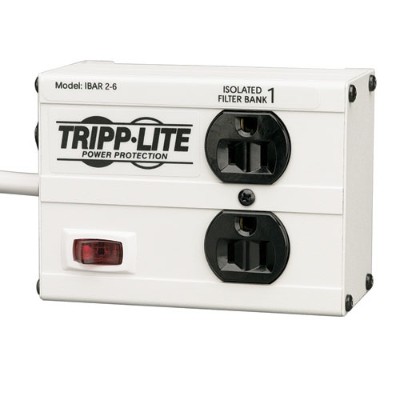 TrippLite ISOBAR2 6 Isobar Surge Protector Metal 2 Outlet 6 Cord 1410 Joules Surge protector AC 120 V output connectors 2 Canada United States