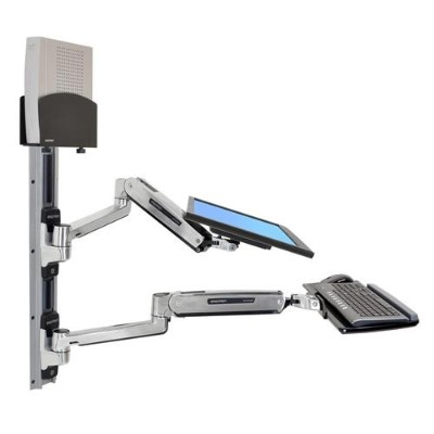 Ergotron 45-359-026 LX Sit-Stand Wall Mount System - Mounting kit (wall arm CPU holder mouse holder 2 track covers keyboard arm 2 cable channels wrist res Ergotron 45-359-026 LX Sit-Stand Wall Mount System - Mounting kit (wall arm CPU holder mouse holder 2 track covers keyboard arm 2 cable channels wrist res