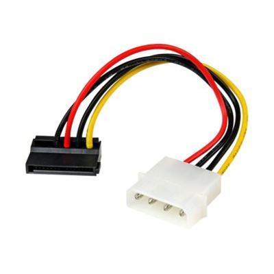 StarTech.com SATAPOWADPL 6in 4 Pin Molex to Left Angle SATA Power Cable Adapter Power adapter 15 pin SATA power M to 4 pin internal power M 5.9 in l
