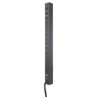 APC AP9551 Power distribution strip rack mountable AC 120 V input NEMA L5 20 output connectors 14 NEMA 5 15 12 ft black for P N AR3100 SU500