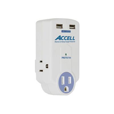 Accell D080B 010K Home or Away Power Station Surge protector AC 120 V 1800 Watt output connectors 3 white