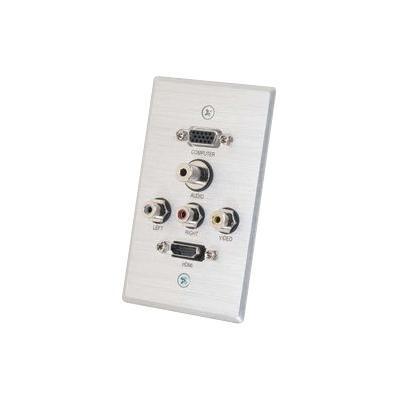 Cables To Go 41040 HDMI+VGA+3.5MM+3RCA SG WALL PLATE Cables To Go 41040 HDMI+VGA+3.5MM+3RCA SG WALL PLATE