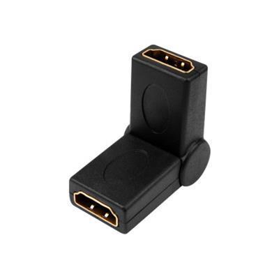 4XEM 4XHDMIFFSWIVEL HDMI coupler HDMI F to HDMI F black 90° connector