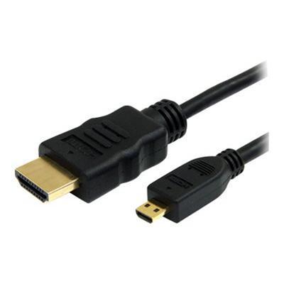 Startech Hdadmm3m 3m High Speed Hdmi Cable With Ethernet - Hdmi To Hdmi Micro - Video / Audio / Network Cable - Hdmi - 32 Awg - 19 Pin Hdmi (m) - 19 Pin Micro H