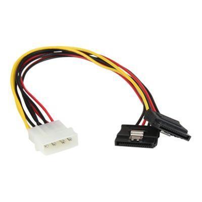 StarTech.com PYO2LP4LSATA 12in 4 Pin Molex LP4 to 2x Latching SATA Power Y Cable Adapter Power adapter 4 pin internal power M to SATA power F 1 ft l