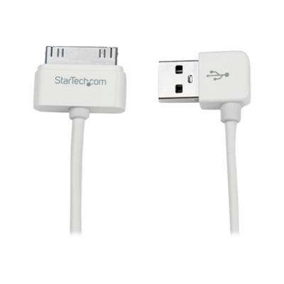 StarTech.com USB2ADC1MUR 1m (3 ft) Apple 30-pin Dock Connector to Right Angle USB Cable for iPhone / iPod / iPad with Stepped Connector StarTech.com USB2ADC1MUR 1m (3 ft) Apple 30-pin Dock Connector to Right Angle USB Cable for iPhone / iPod / iPad with Stepped Connector