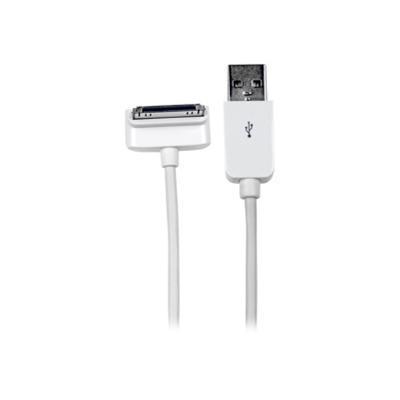 StarTech.com USB2ADC1MD 1m (3 ft) Down Angle Apple 30-pin Dock Connector to USB Cable for iPhone / iPod / iPad with Stepped Connector StarTech.com USB2ADC1MD 1m (3 ft) Down Angle Apple 30-pin Dock Connector to USB Cable for iPhone / iPod / iPad with Stepped Connector