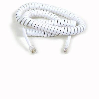 Belkin Coiled Telephone Handset Cord - Handset cable - 25 ft - white