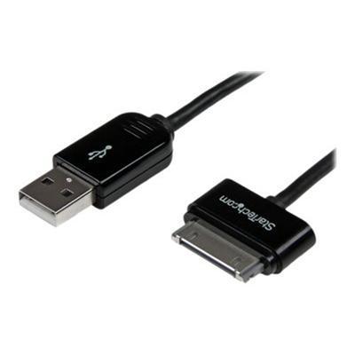StarTech.com USB2ADC1MB 1m Black Apple 30 pin Dock to USB Cable iPhone iPod iPad Charging data cable USB M to Apple Dock M 3.3 ft black for Appl