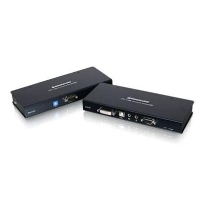 Iogear GCE611U DVI USB Console Extender GCE611U Remote and Local Unit KVM audio serial extender USB up to 197 ft
