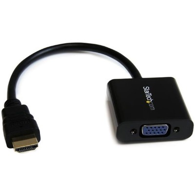 StarTech.com HD2VGAE2 HDMI to VGA Adapter Converter for Desktop PC Laptop Ultrabook 1920x1080 HDMI to VGA HD15 Monitor M F