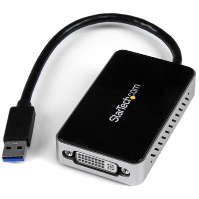 StarTech.com USB32DVIEH USB 3.0 to DVI External Video Card Multi Monitor Graphics Adapter With Built in 1 Port USB Hub 1920x1200 1080p