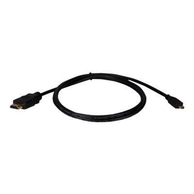 QVS HDAD 2M High Speed HDMI with Ethernet cable HDMI M to micro HDMI M 6.6 ft shielded black