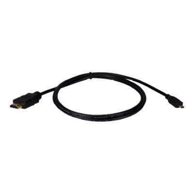 QVS HDAD 3M High Speed HDMI with Ethernet cable micro HDMI M to HDMI M 10 ft shielded black