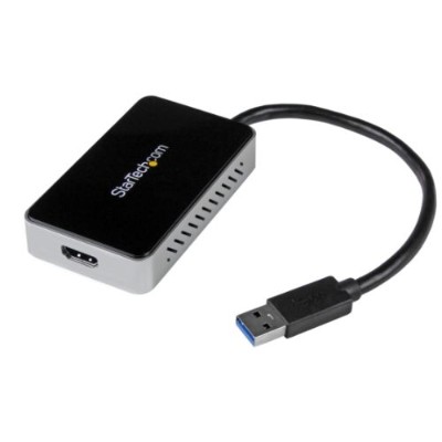 Startech Usb32hdeh Usb 3.0 To Hdmi External Video Card Adapter W/ 1-port Usb Hub External Video Adapter - T5-302 - 16 Mb - Black