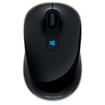 Microsoft 43U 00001 Sculpt Mobile Mouse Mouse optical 3 buttons wireless 2.4 GHz USB wireless receiver black