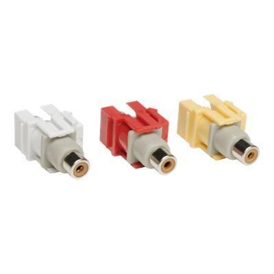 TrippLite A020-000-KJ Composite Audio Video Keystone Jack Snap-in Insert Module (R Y W F/F) TrippLite A020-000-KJ Composite Audio Video Keystone Jack Snap-in Insert Module (R Y W F/F)