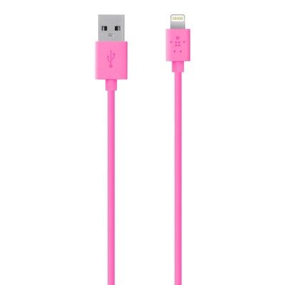 Belkin F8J023BT04 PNK Lightning to USB ChargeSync Cable 4.0 Feet Pink