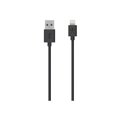 Belkin F8J023BT04 BLK MIXIT Lightning to USB ChargeSync Lightning cable Lightning M to USB M 4 ft black for Apple iPad iPhone iPod Lightning