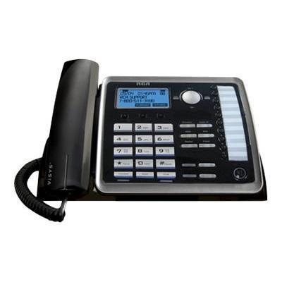 RCA 25214 ViSYS 25214 Corded phone with caller ID call waiting 2 line operation black silver